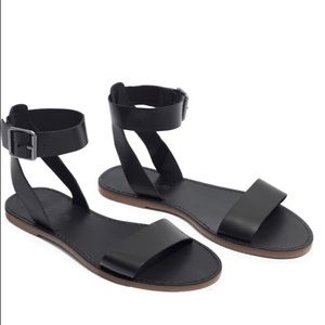 Madewell Black Leather Sandals